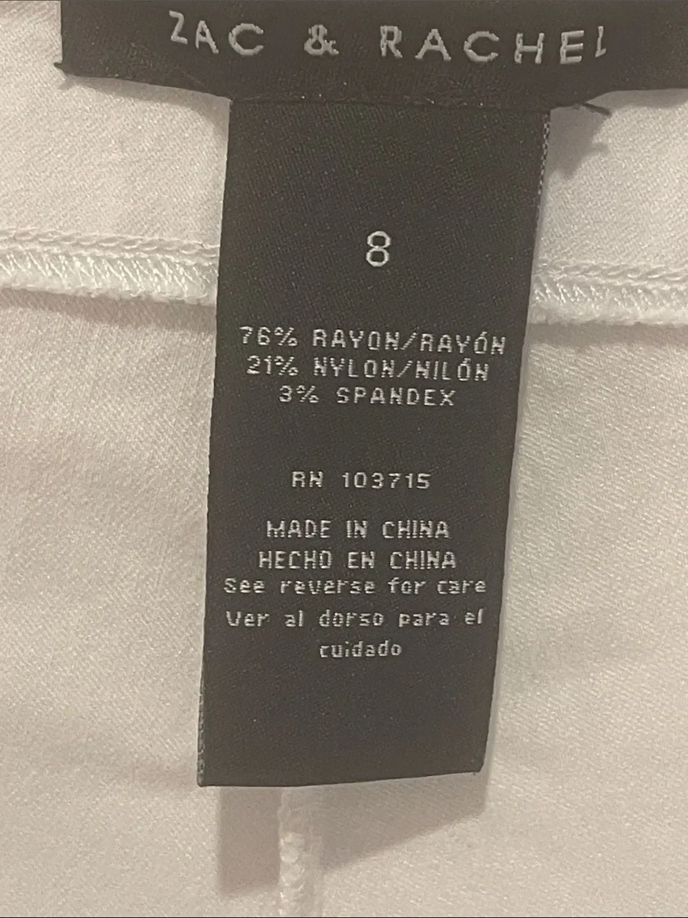 White Women's Ruffle Hem Capri Jeans